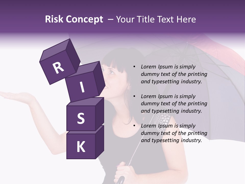 Happiness Hair Portrait PowerPoint Template