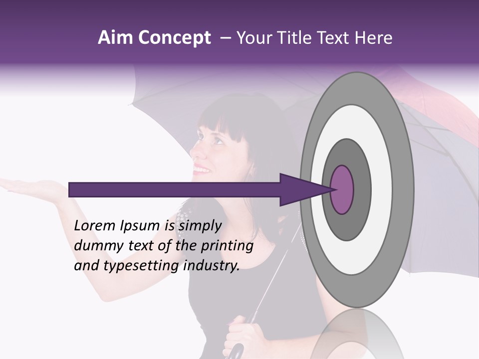 Happiness Hair Portrait PowerPoint Template