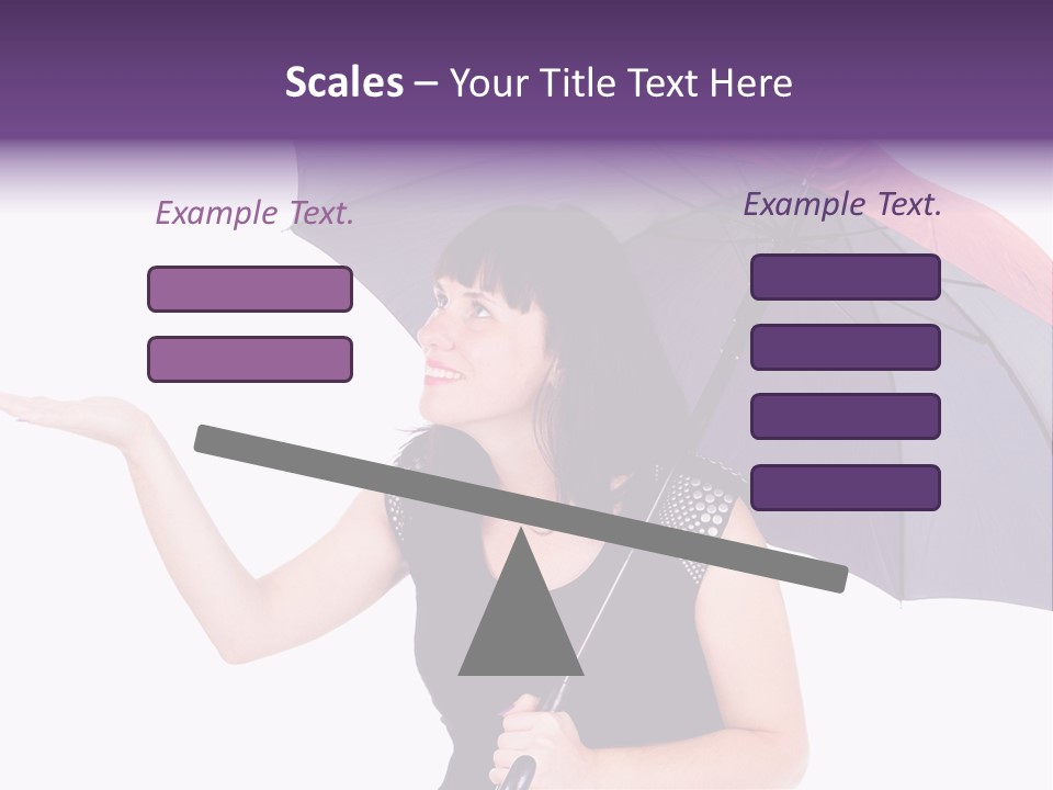 Happiness Hair Portrait PowerPoint Template