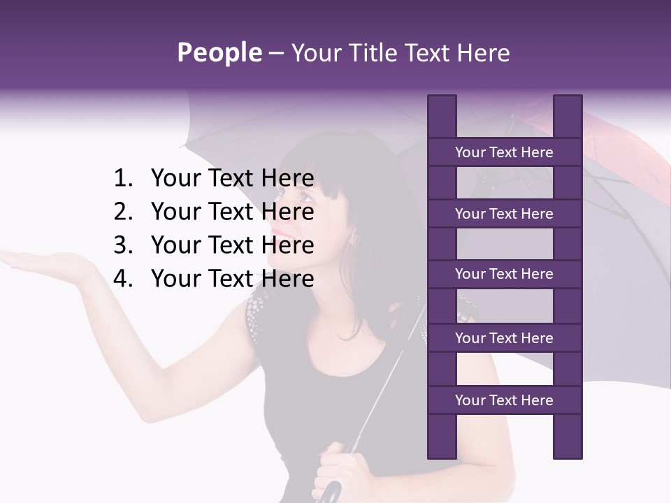 Happiness Hair Portrait PowerPoint Template