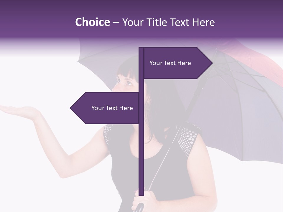 Happiness Hair Portrait PowerPoint Template