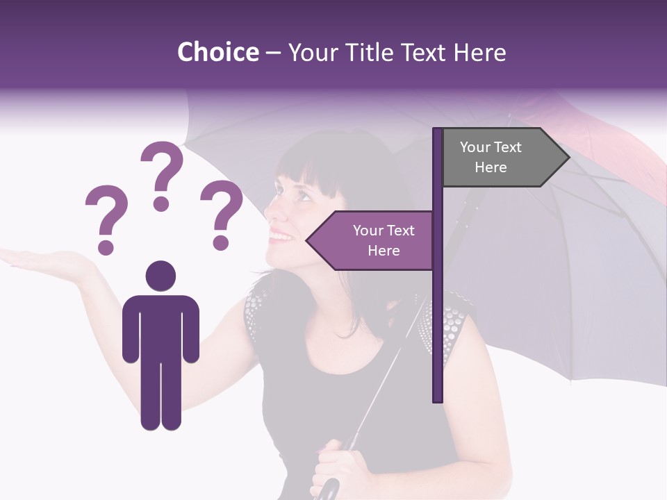 Happiness Hair Portrait PowerPoint Template