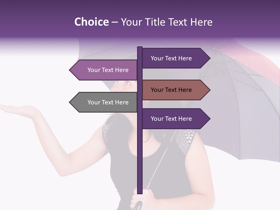 Happiness Hair Portrait PowerPoint Template