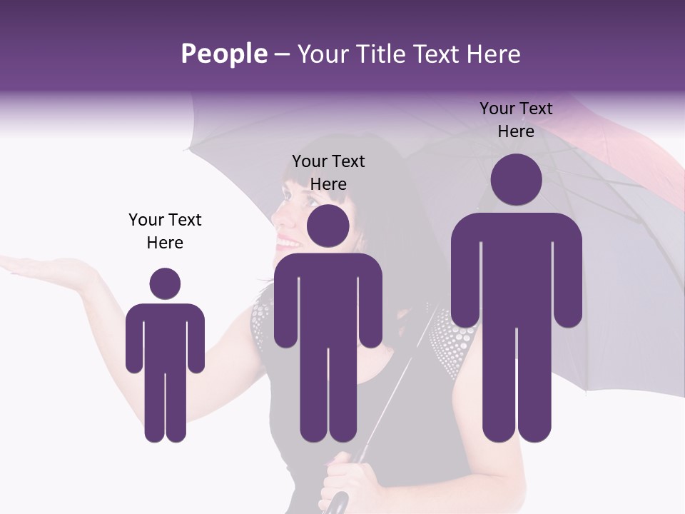 Happiness Hair Portrait PowerPoint Template