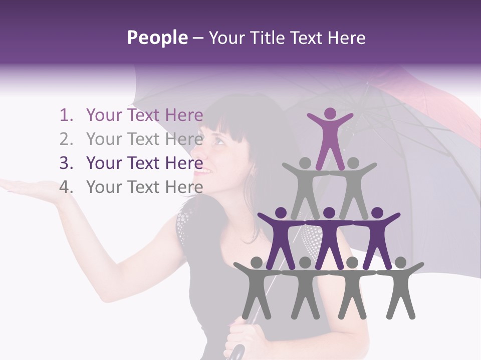 Happiness Hair Portrait PowerPoint Template