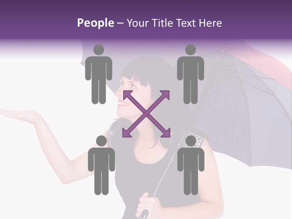 Happiness Hair Portrait PowerPoint Template