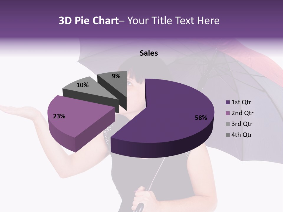 Happiness Hair Portrait PowerPoint Template