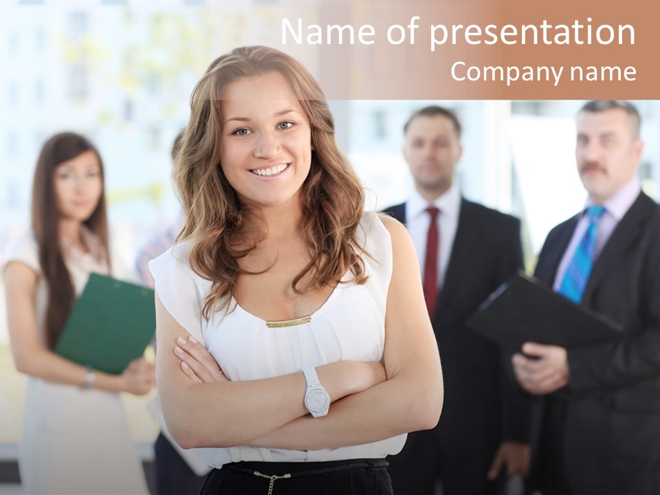 Competitive Student Girl PowerPoint Template