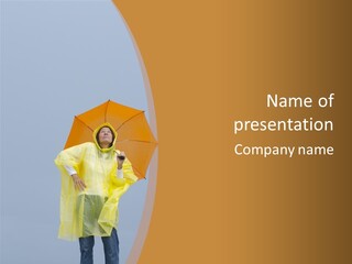 Attractive Rain Umbrella PowerPoint Template