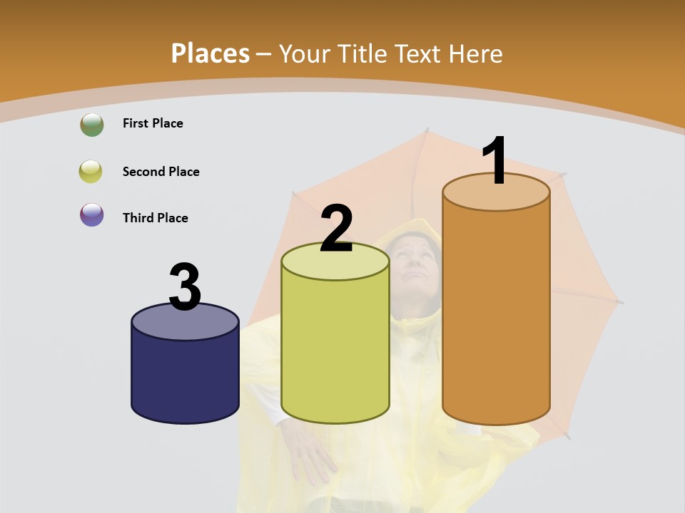 Attractive Rain Umbrella PowerPoint Template