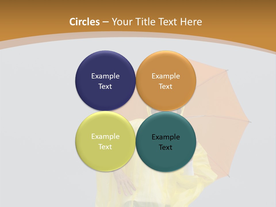 Attractive Rain Umbrella PowerPoint Template