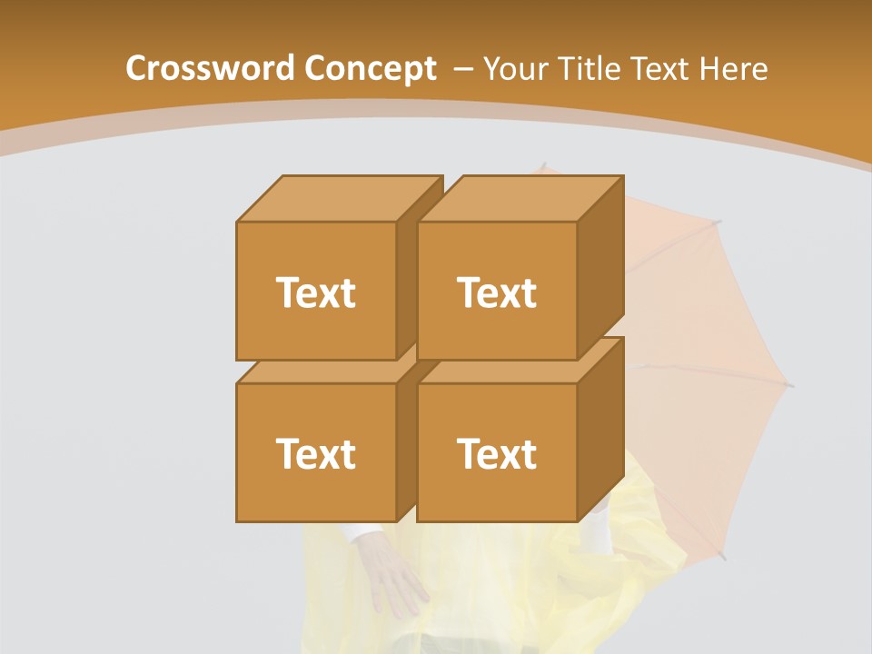 Attractive Rain Umbrella PowerPoint Template