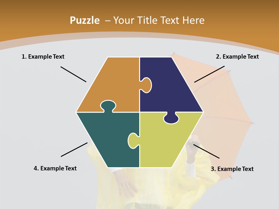 Attractive Rain Umbrella PowerPoint Template