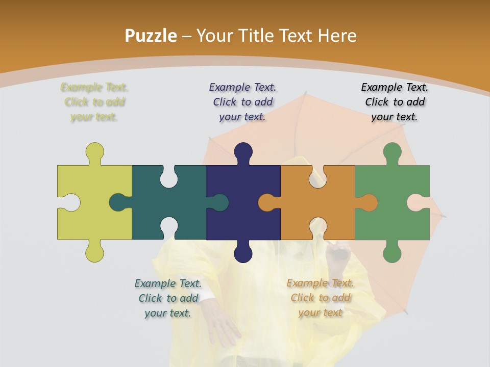 Attractive Rain Umbrella PowerPoint Template