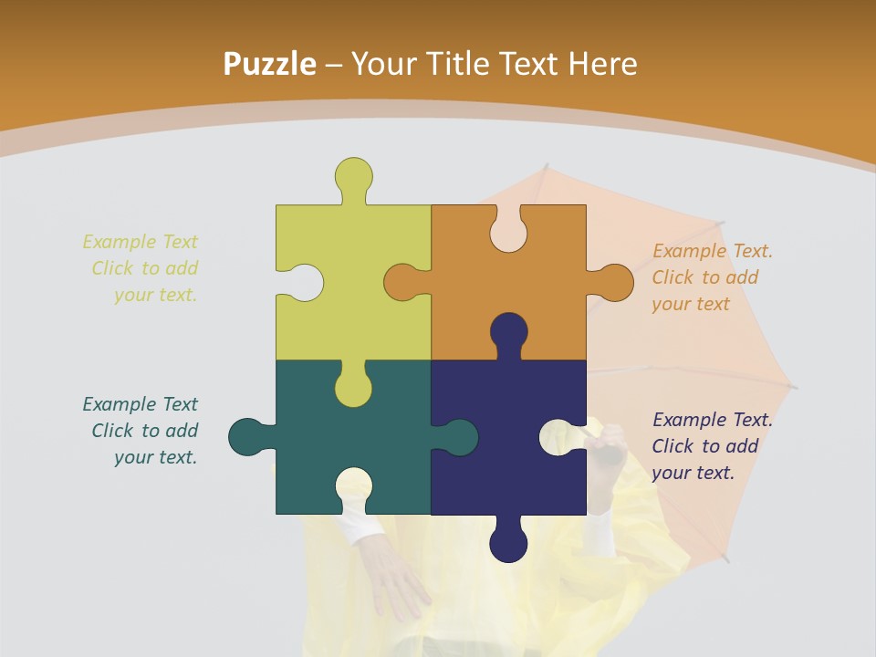 Attractive Rain Umbrella PowerPoint Template