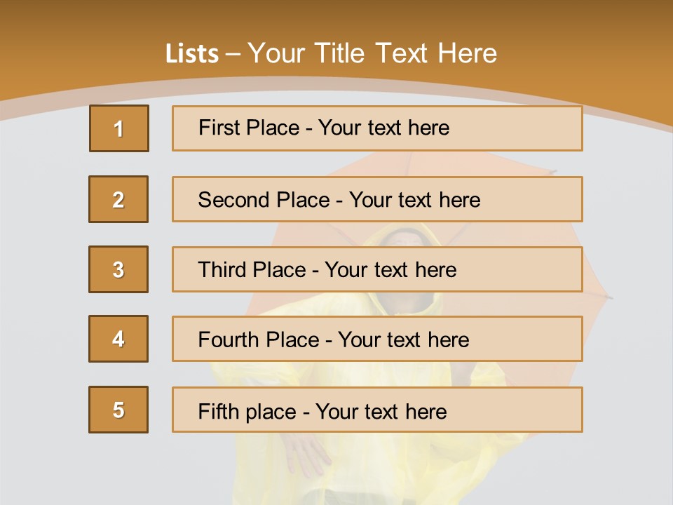 Attractive Rain Umbrella PowerPoint Template