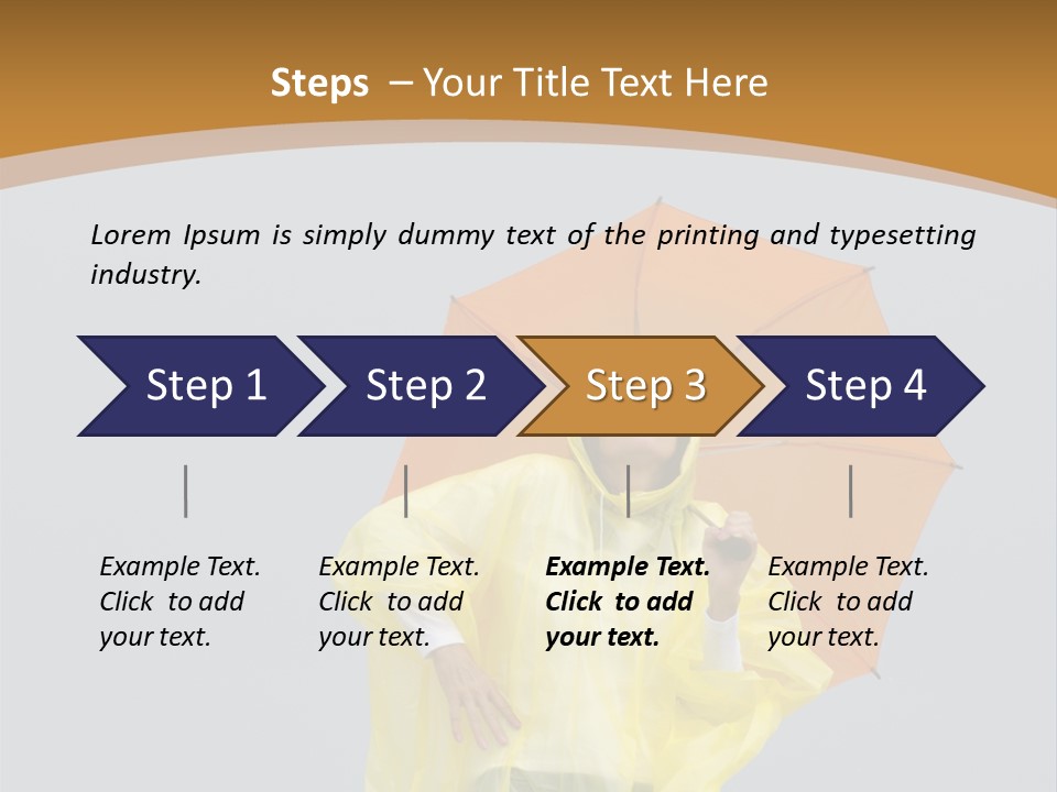Attractive Rain Umbrella PowerPoint Template