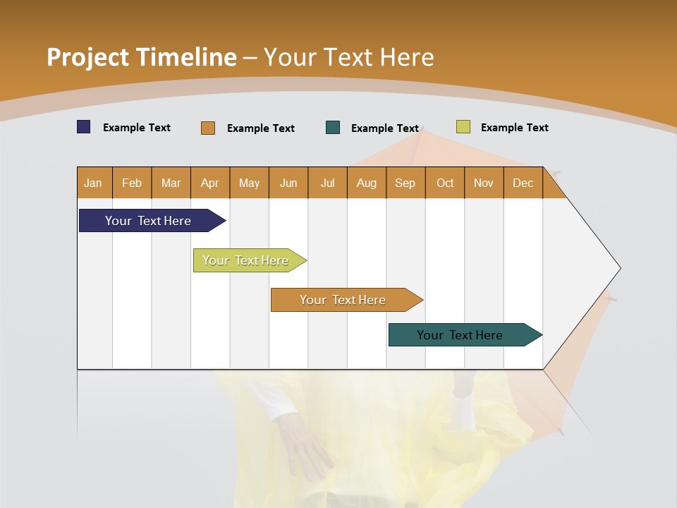 Attractive Rain Umbrella PowerPoint Template