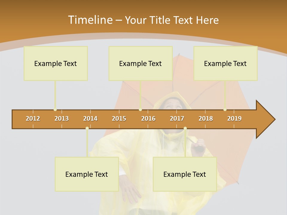 Attractive Rain Umbrella PowerPoint Template