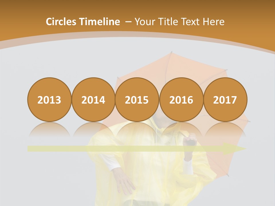 Attractive Rain Umbrella PowerPoint Template