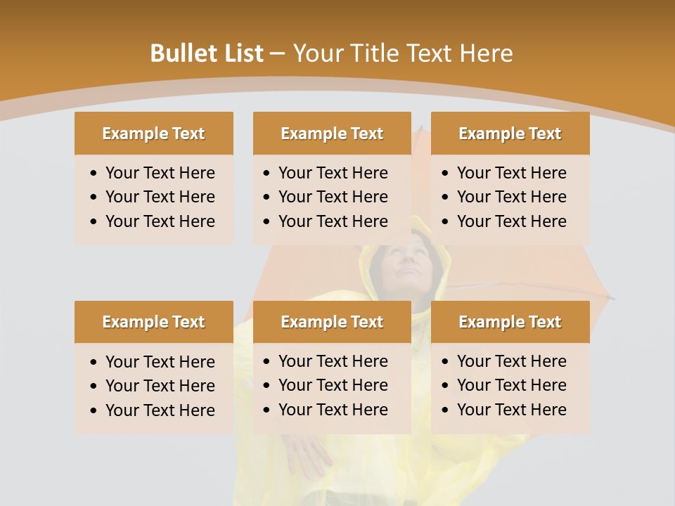 Attractive Rain Umbrella PowerPoint Template