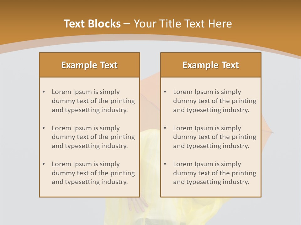 Attractive Rain Umbrella PowerPoint Template