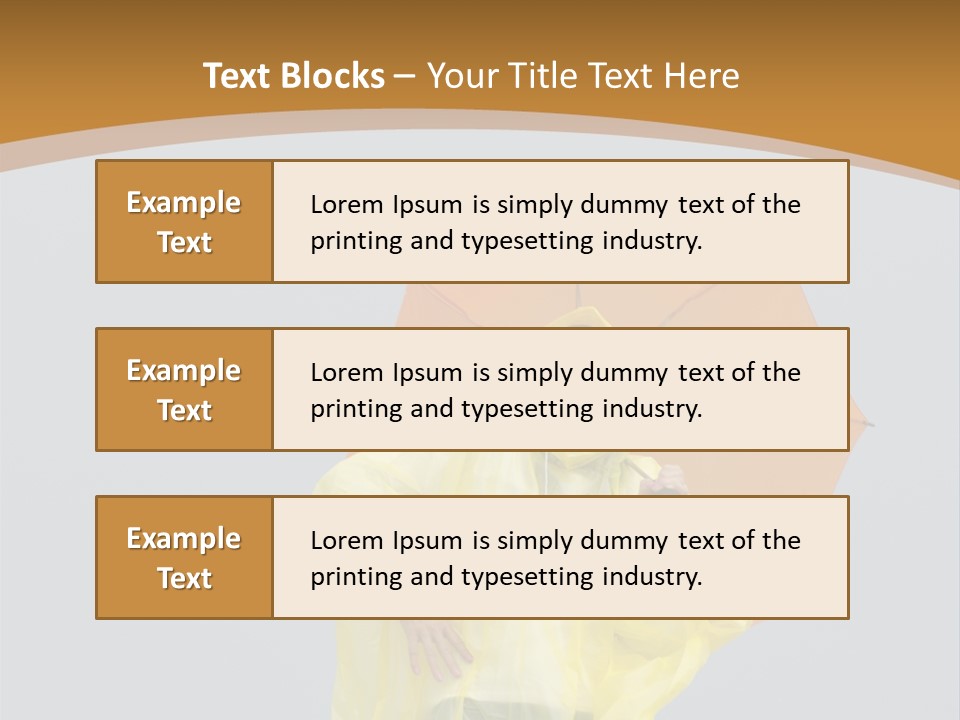 Attractive Rain Umbrella PowerPoint Template