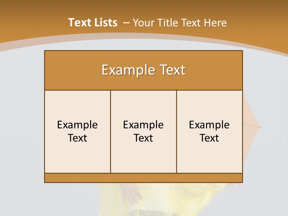 Attractive Rain Umbrella PowerPoint Template