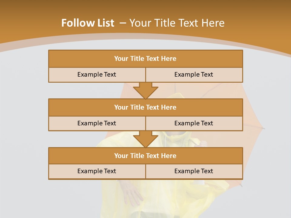 Attractive Rain Umbrella PowerPoint Template