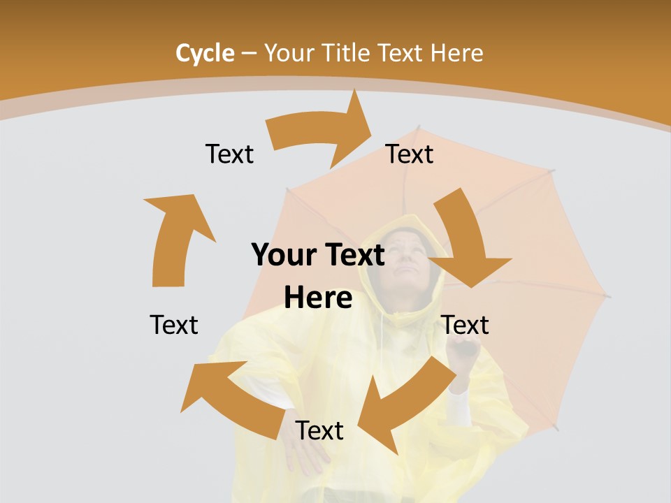 Attractive Rain Umbrella PowerPoint Template