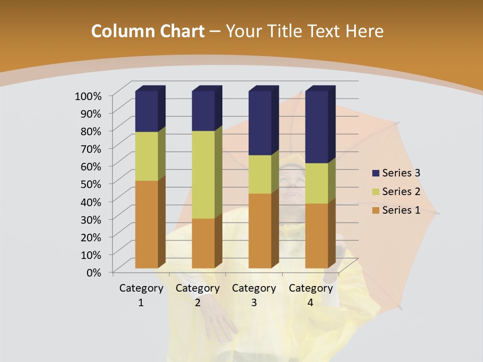 Attractive Rain Umbrella PowerPoint Template