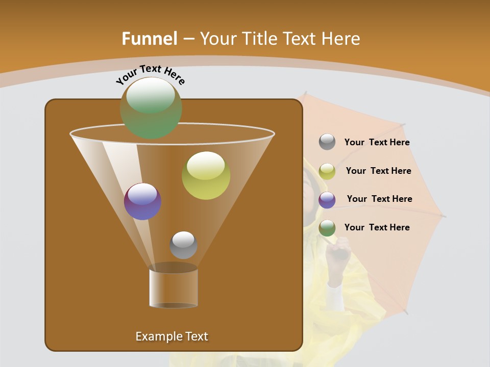 Attractive Rain Umbrella PowerPoint Template