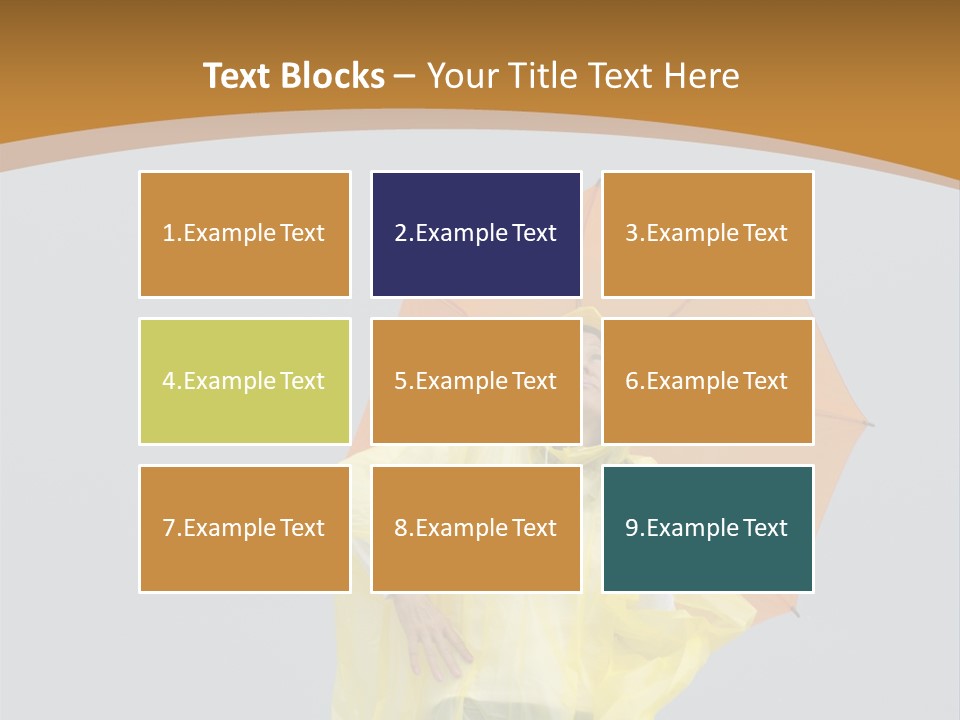 Attractive Rain Umbrella PowerPoint Template