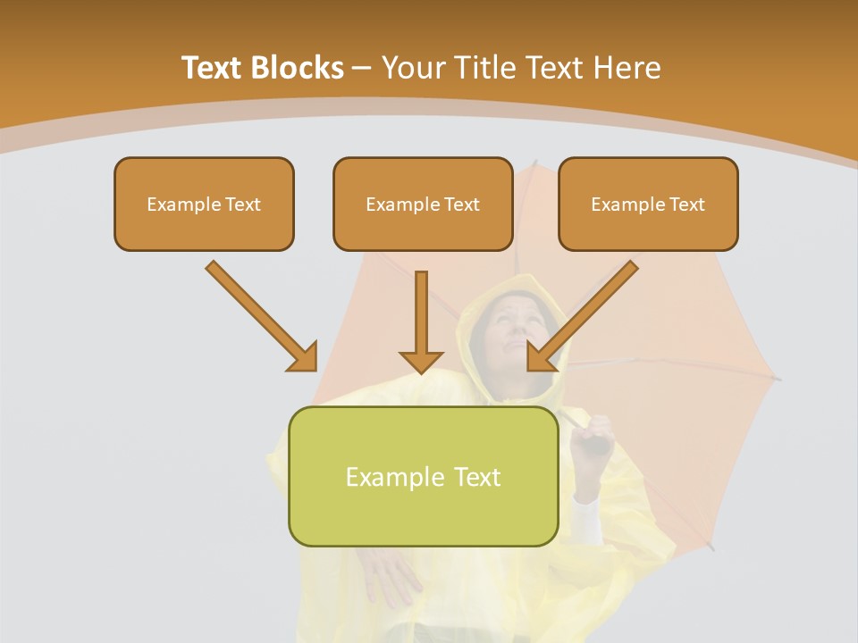 Attractive Rain Umbrella PowerPoint Template