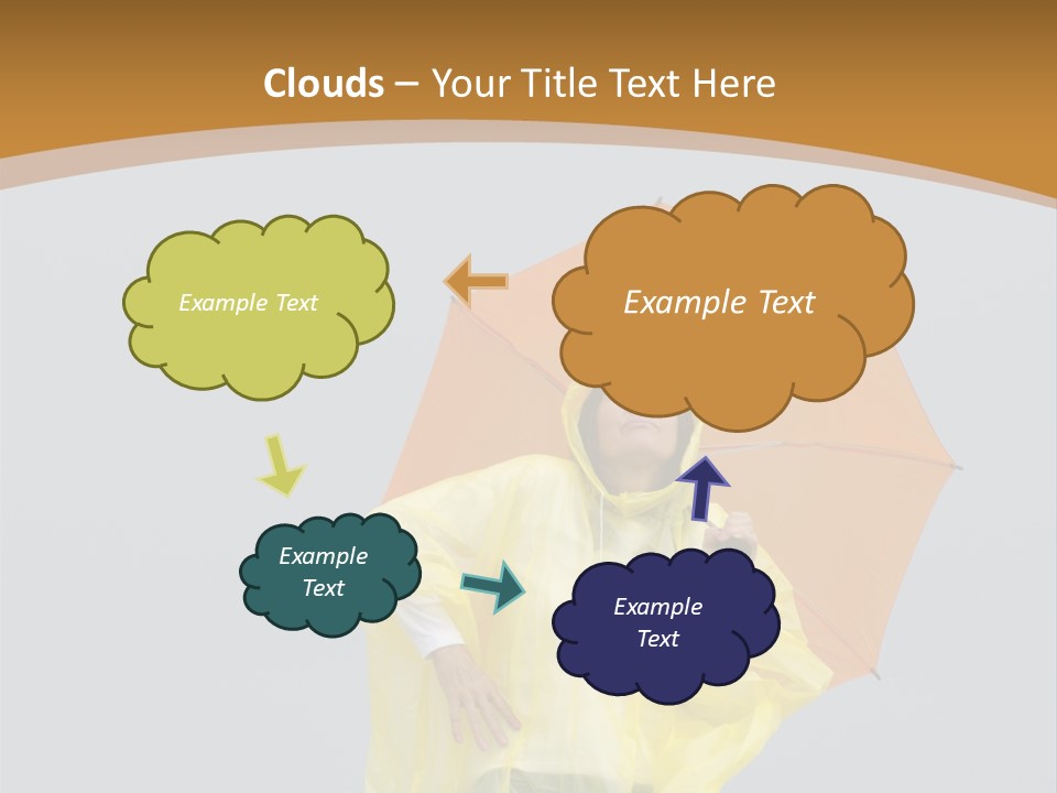 Attractive Rain Umbrella PowerPoint Template