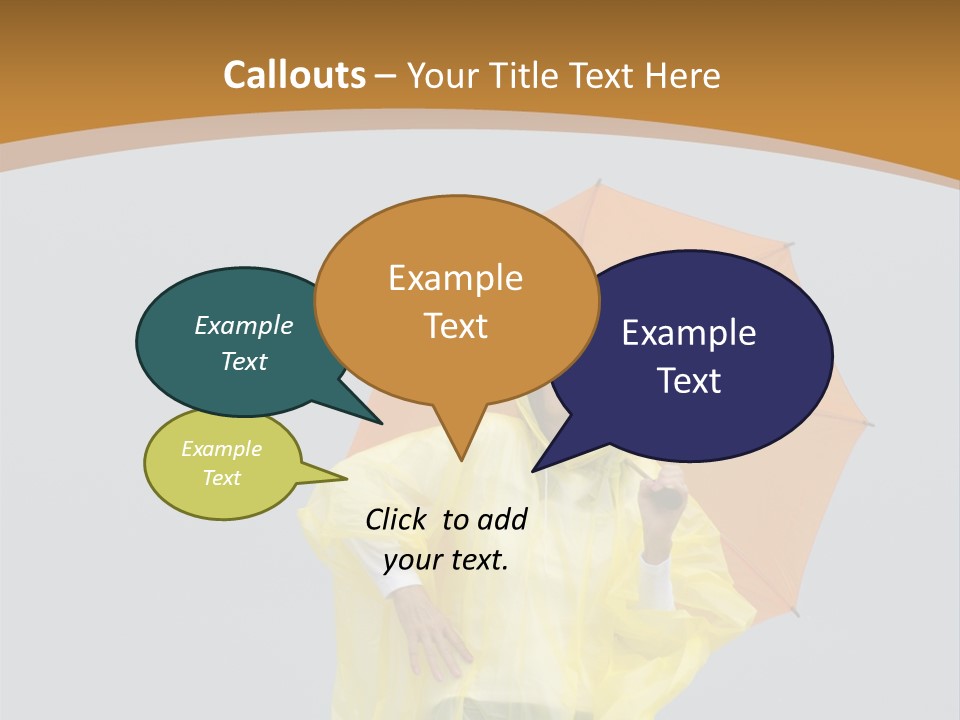 Attractive Rain Umbrella PowerPoint Template