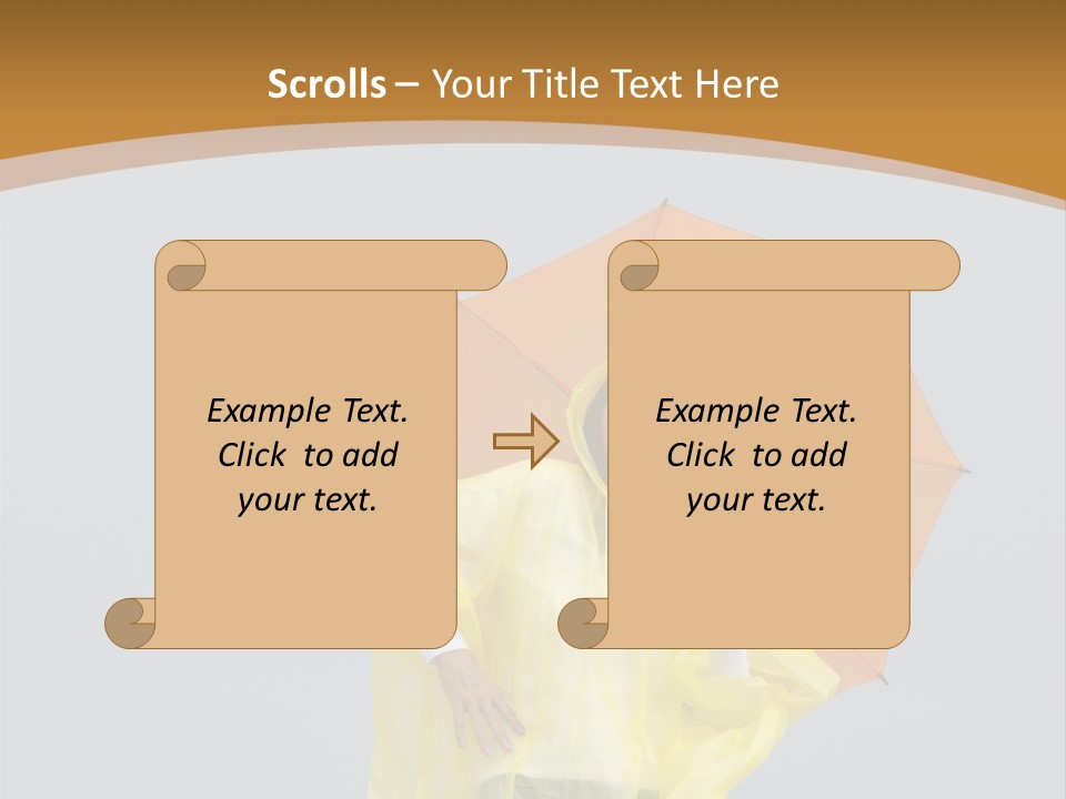 Attractive Rain Umbrella PowerPoint Template