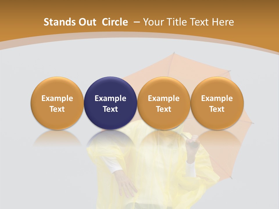 Attractive Rain Umbrella PowerPoint Template