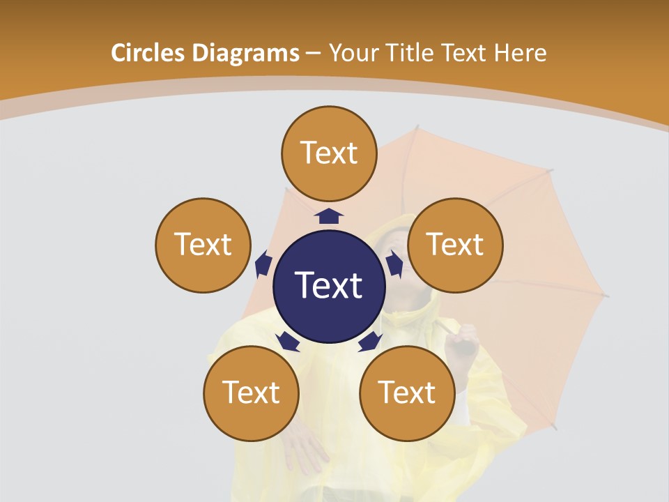 Attractive Rain Umbrella PowerPoint Template