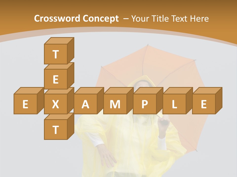 Attractive Rain Umbrella PowerPoint Template