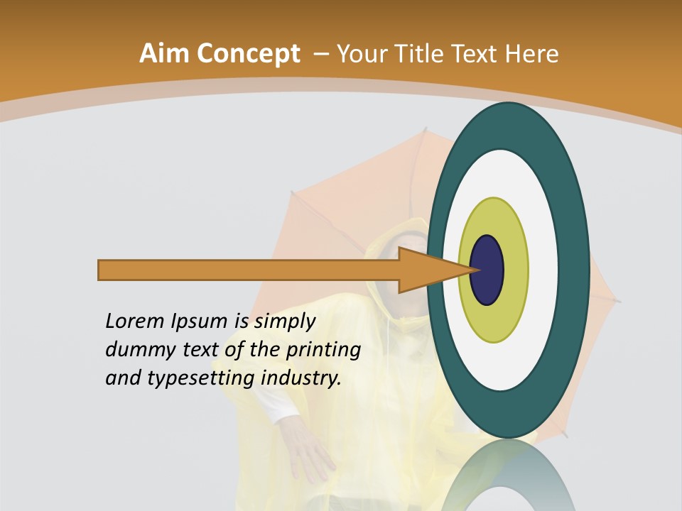 Attractive Rain Umbrella PowerPoint Template