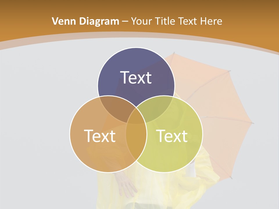 Attractive Rain Umbrella PowerPoint Template