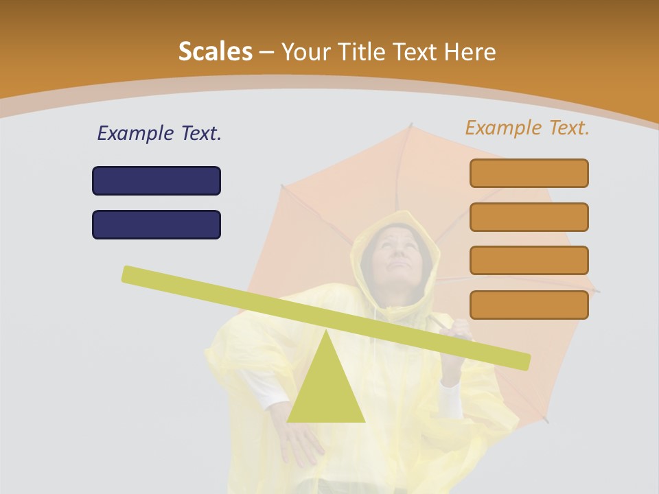 Attractive Rain Umbrella PowerPoint Template