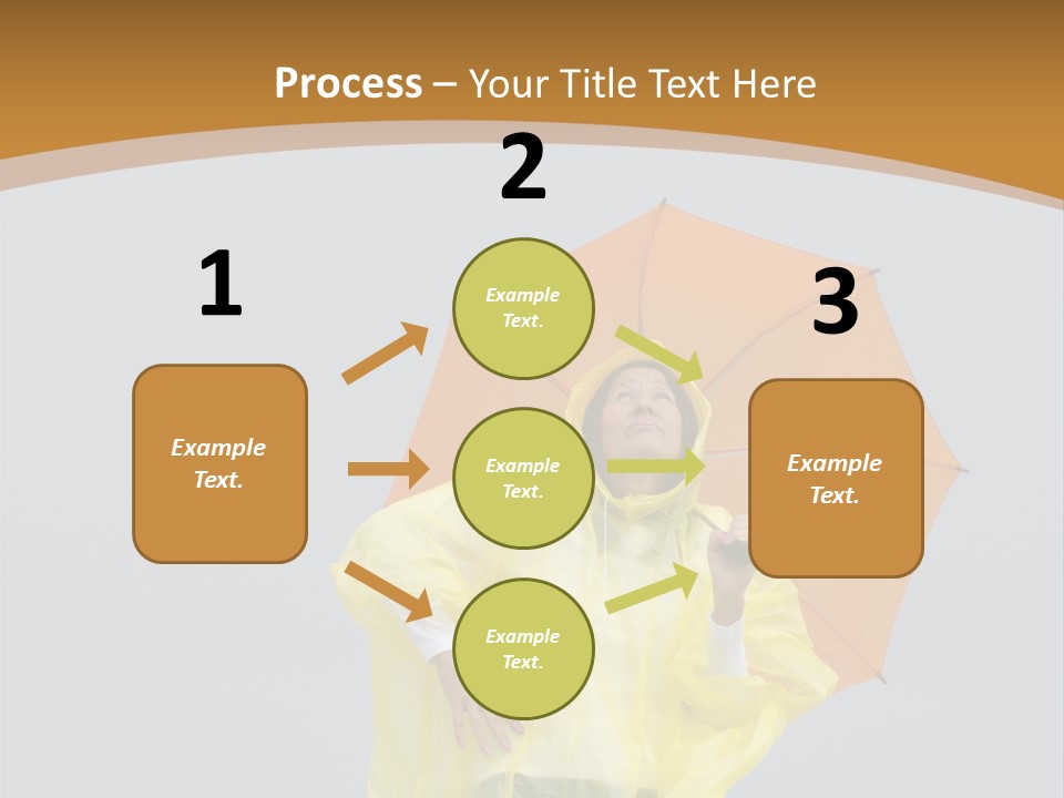 Attractive Rain Umbrella PowerPoint Template
