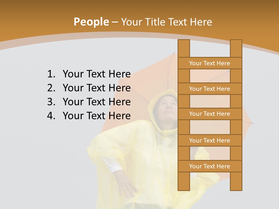 Attractive Rain Umbrella PowerPoint Template