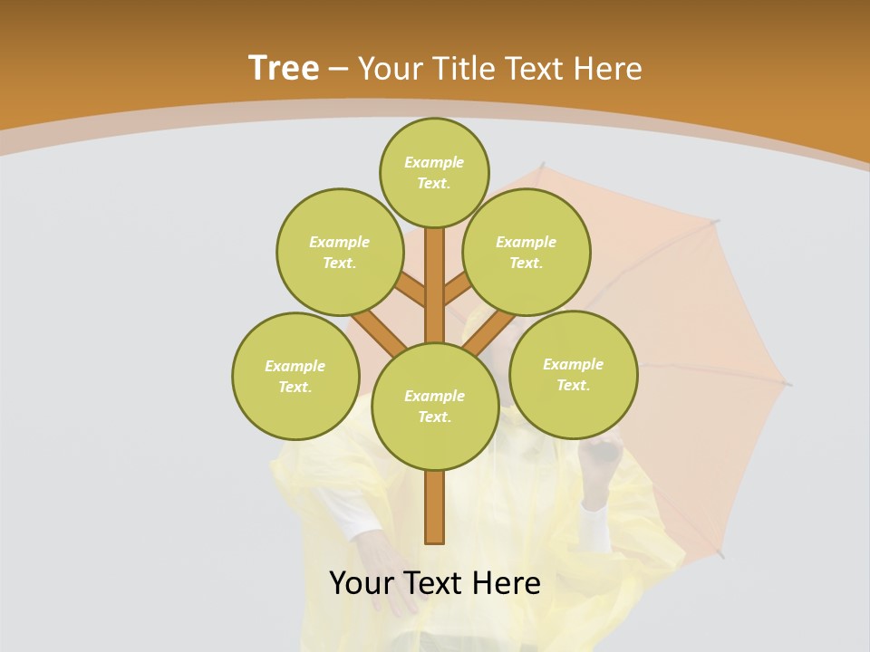 Attractive Rain Umbrella PowerPoint Template