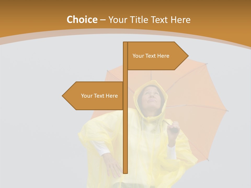 Attractive Rain Umbrella PowerPoint Template