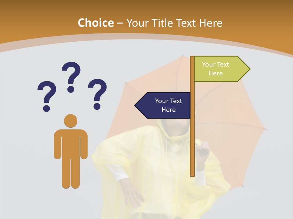 Attractive Rain Umbrella PowerPoint Template