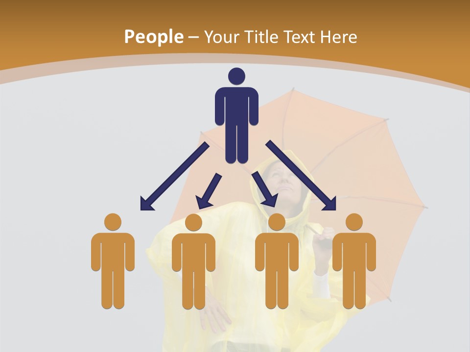 Attractive Rain Umbrella PowerPoint Template