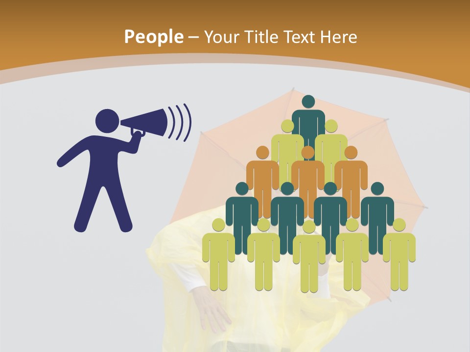 Attractive Rain Umbrella PowerPoint Template